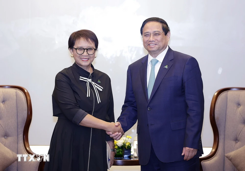 Thủ tướng Phạm Minh Chính và Bộ trưởng Indonesia Retno Marsudi nhất trí tiếp tục đẩy mạnh hợp tác để sớm đưa quan hệ Đối tác chiến lược lên tầm cao mới.