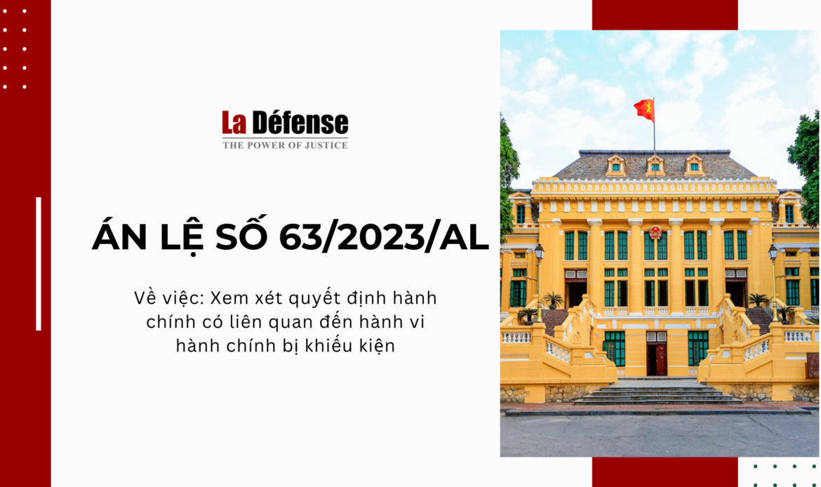 Án lệ số 63/2023/AL