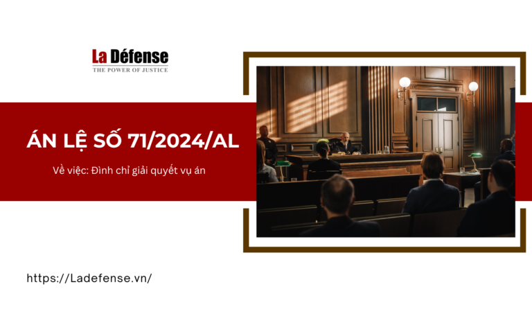 Án lệ số 71/2024/AL về việc đình chỉ giải quyết vụ án