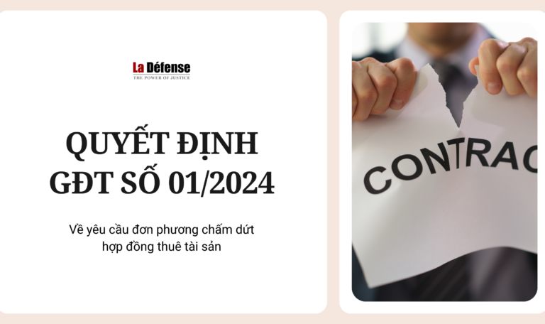 Quyết định GĐT về việc yêu cầu đơn phương chấm dứt hợp đồng thuê tài sản