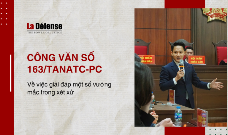 Công văn số 163/TANATC-PC về việc giải đáp một số vướng mắc trong xét xử